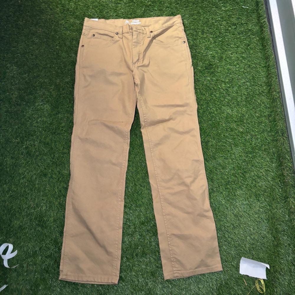Wrangler Tough Comfort Cowboy Cut Slim Fit Canvas Pants Kelp 33x32 36MWZ Kelp